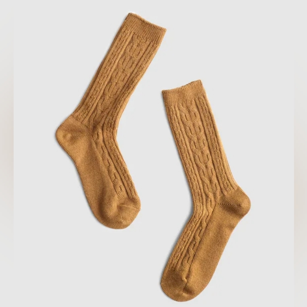 Cable-Knit Trouser Socks